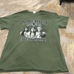 Native America Love It Or Give It Back Native American Forever T-Shirt size L